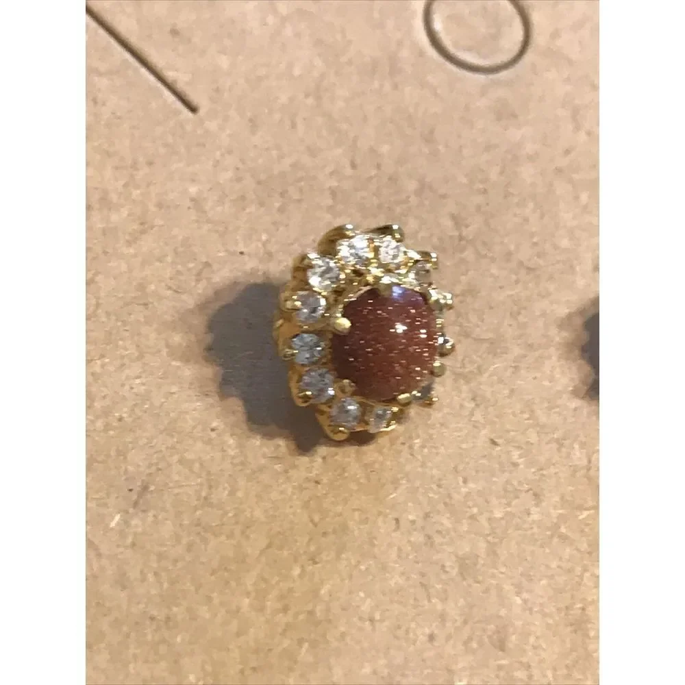 Sparkling Goldstone Necklace Earrings Bracelet Matching set‎ Beads